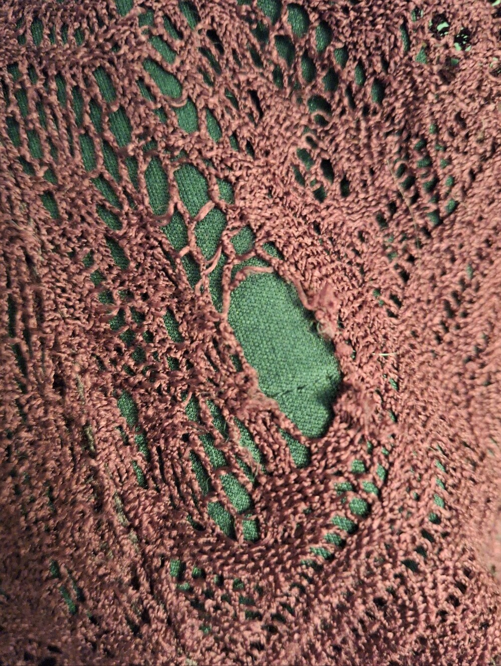 Vintage Knit Lace Maxi Dress in Plum - Picture 5 of 5